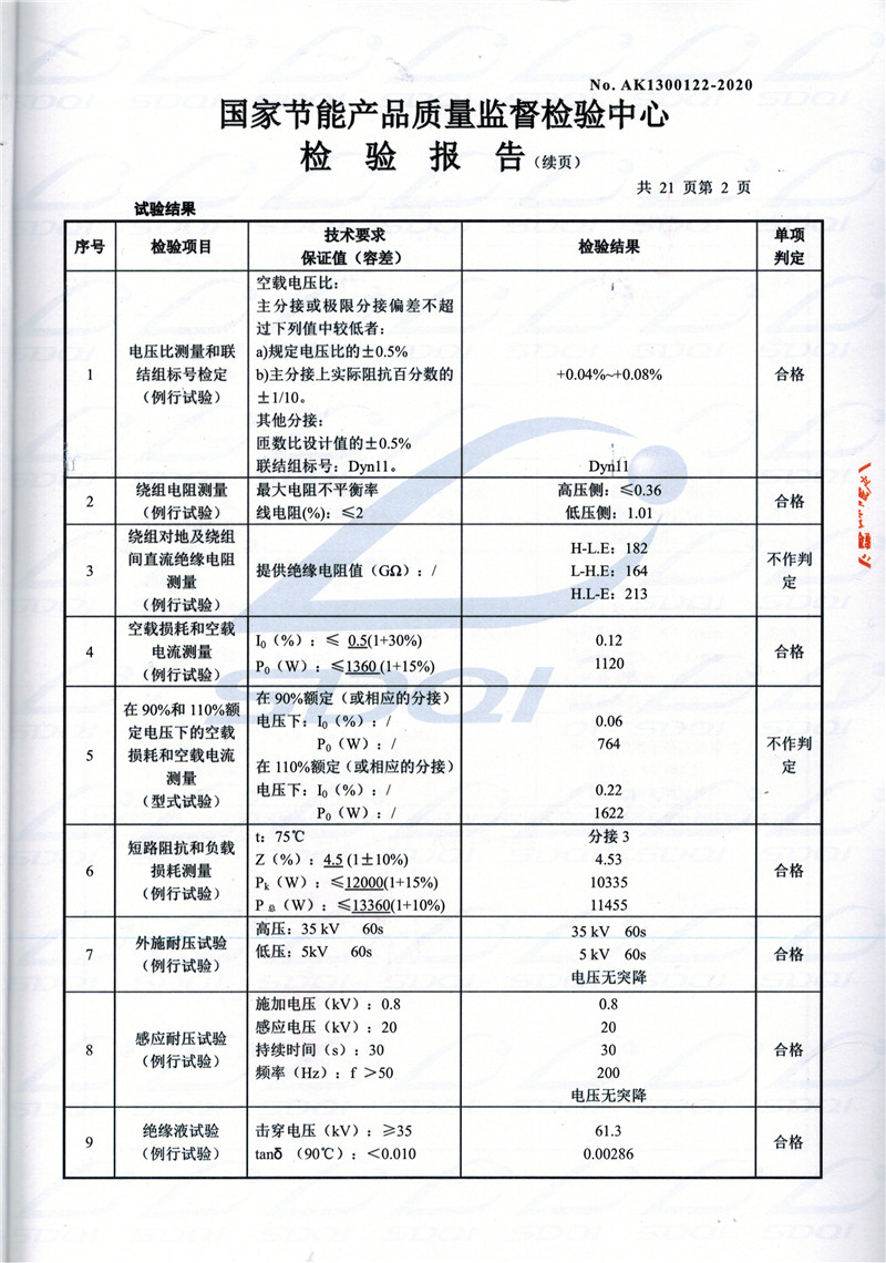 高低压试验报告-S11-1250蒙自蒙自蒙自油浸式变压器-2.jpg